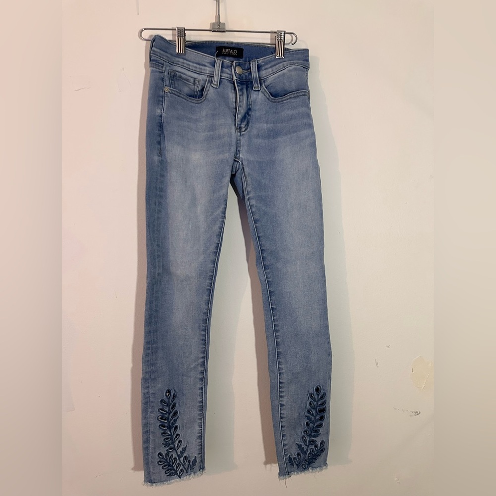 Buffalo Jeans with Embroidered Floral Detail